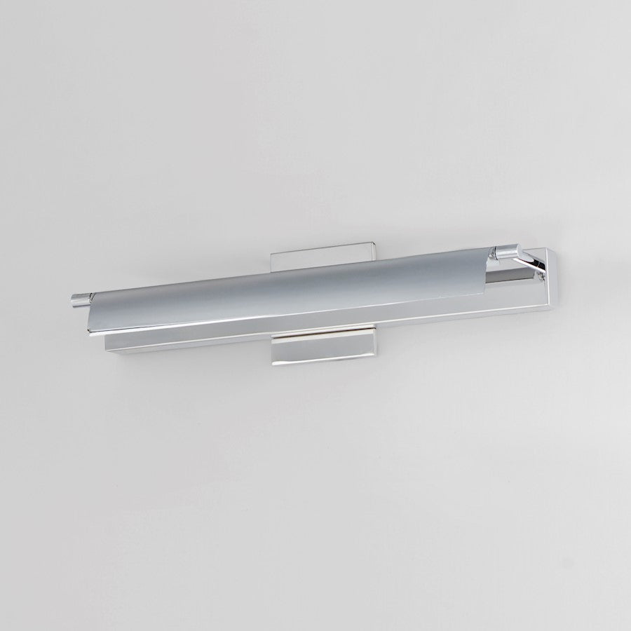 ET2 Lighting Bookkeeper 1 Light 30" LED Wall Lamp, Chrome