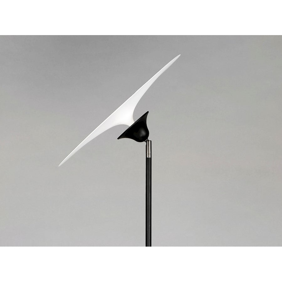 ET2 Lighting Radar LED 1-Light Floor Lamp, White/Black
