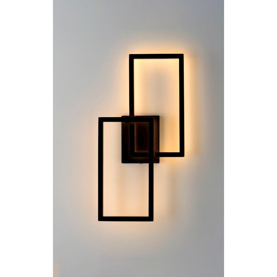 ET2 Lighting Traverse LED Outdoor Wall Sconce in Black