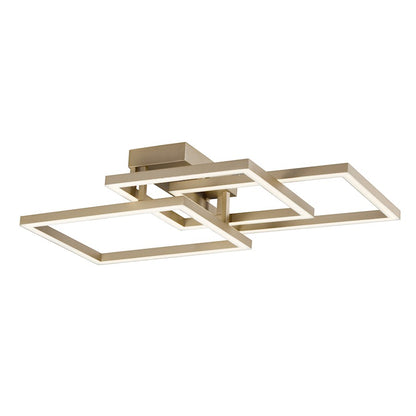 ET2 Lighting Traverse LED 12-Light 24" Flush Mount, Champagne