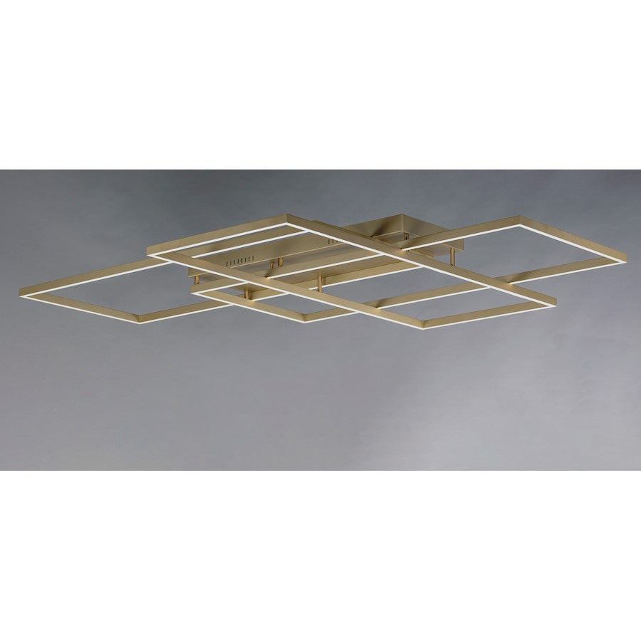 ET2 Lighting Traverse LED 12-Light 24" Flush Mount, Champagne