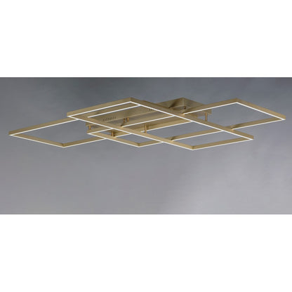 ET2 Lighting Traverse LED 12-Light 24" Flush Mount, Champagne