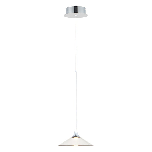ET2 Lighting Cono 1 Light 8.5" Pendant, Polished Chrome