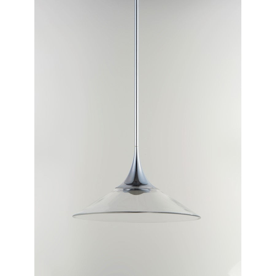ET2 Lighting Cono 1 Light 8.5" Pendant, Polished Chrome