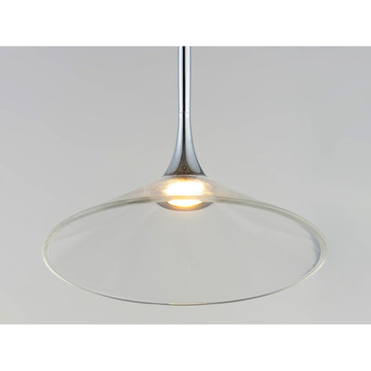 ET2 Lighting Cono 1 Light 8.5" Pendant, Polished Chrome