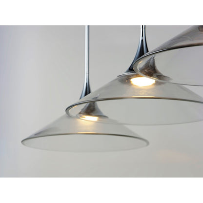 3 Light Linear Pendant, Polished Chrome