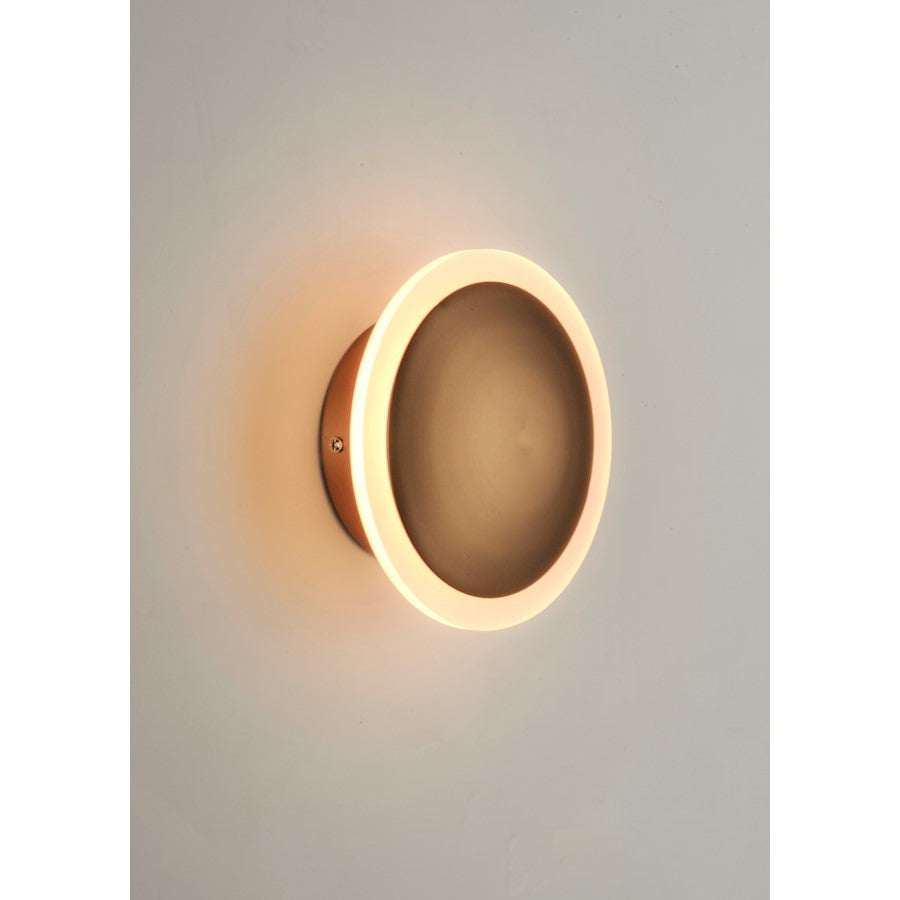 ET2 Lighting Saucer LED Flush Mount/Wall Sconce, Black/Gold