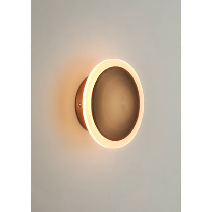 ET2 Lighting Saucer LED Flush Mount/Wall Sconce, Black/Gold
