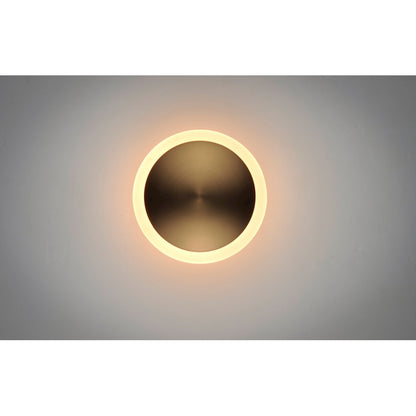 ET2 Lighting Saucer LED Flush Mount/Wall Sconce, Black/Gold