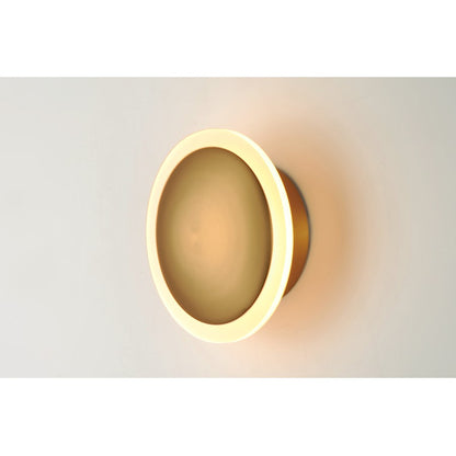 ET2 Lighting Saucer LED Flush Mount/Wall Sconce, Black/Gold
