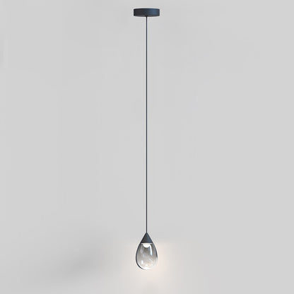 ET2 Lighting Dewdrop 1 Light LED Mini Pendant, Black/Smoke