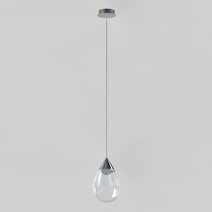 ET2 Lighting Dewdrop Large 1 Light LED Pendant, Chrome/Clear