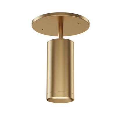 ET2 Lighting Pullman 1 Light Flush Mount, Natural Aged Brass - E21630-NAB