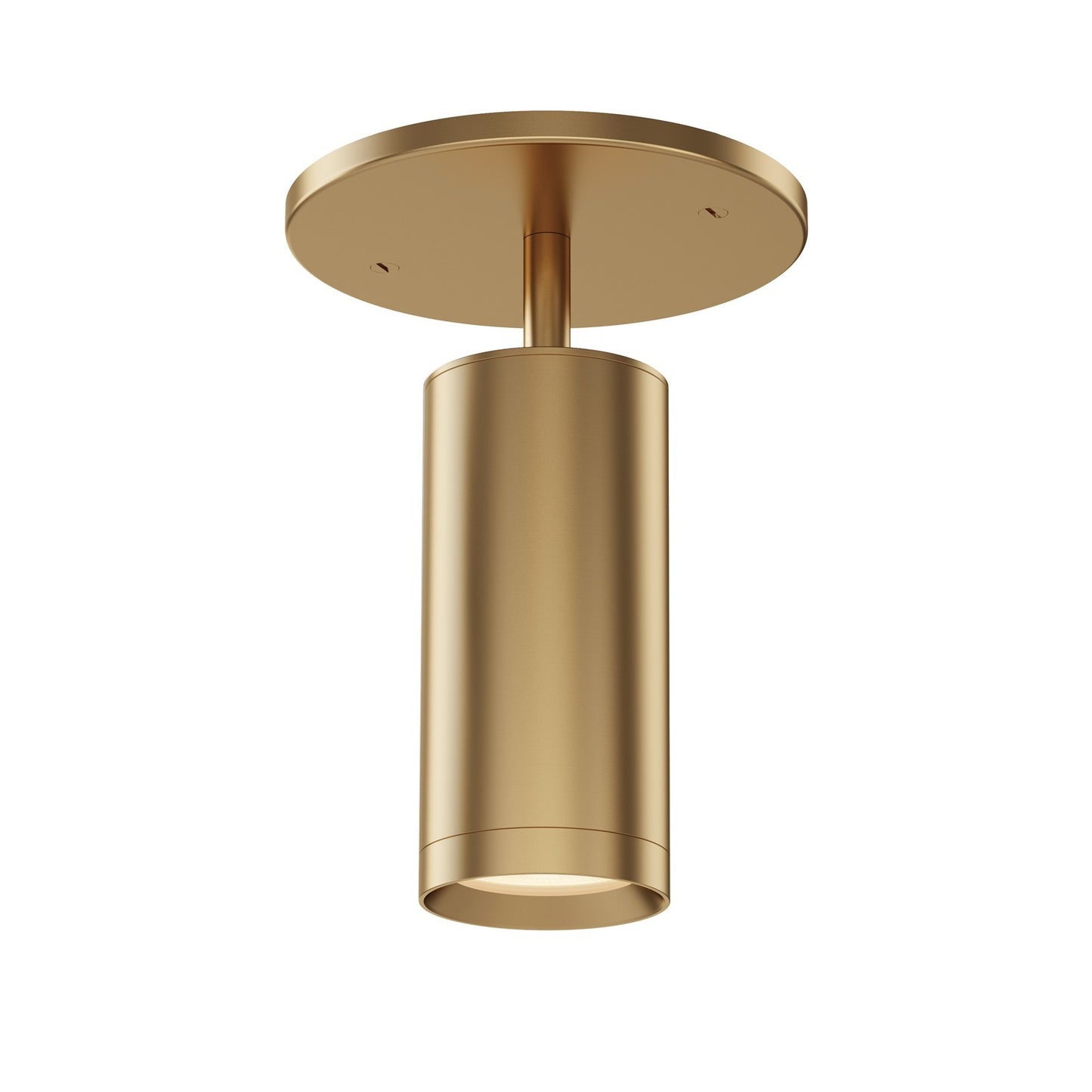 ET2 Lighting Pullman 1 Light Flush Mount, Natural Aged Brass