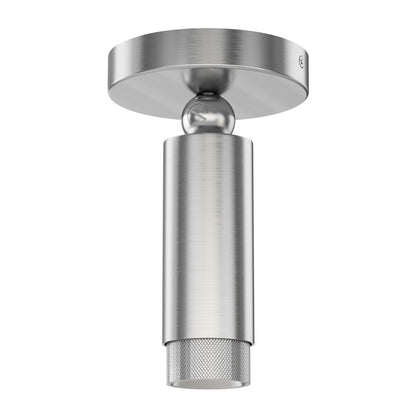 ET2 Lighting Cleo 1 Light Flush Mount, Brushed Aluminum