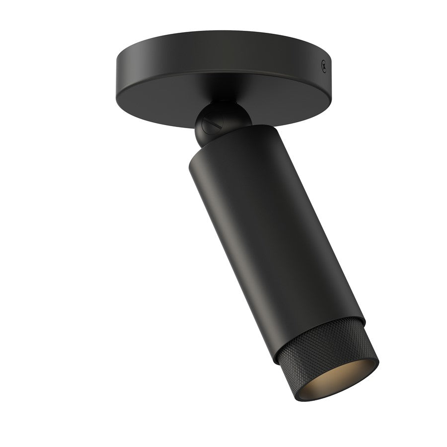 ET2 Lighting Cleo 1 Light Flush Mount, Black