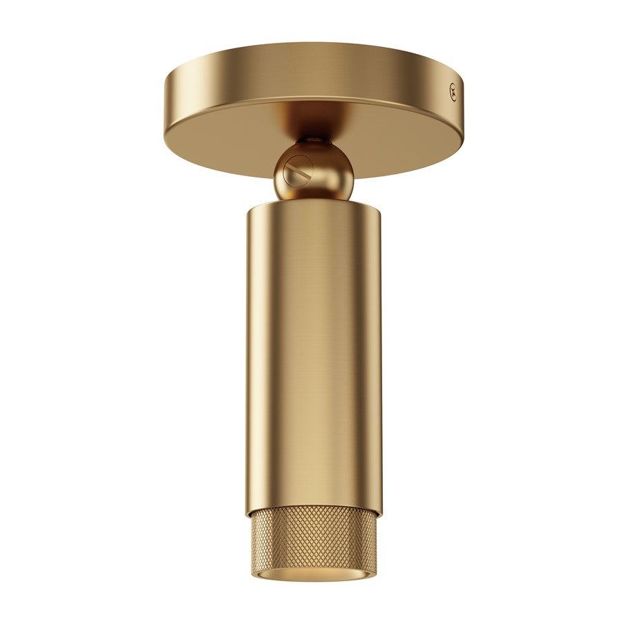 ET2 Lighting Cleo 1 Light Flush Mount, Natural Aged Brass - E21680-NAB