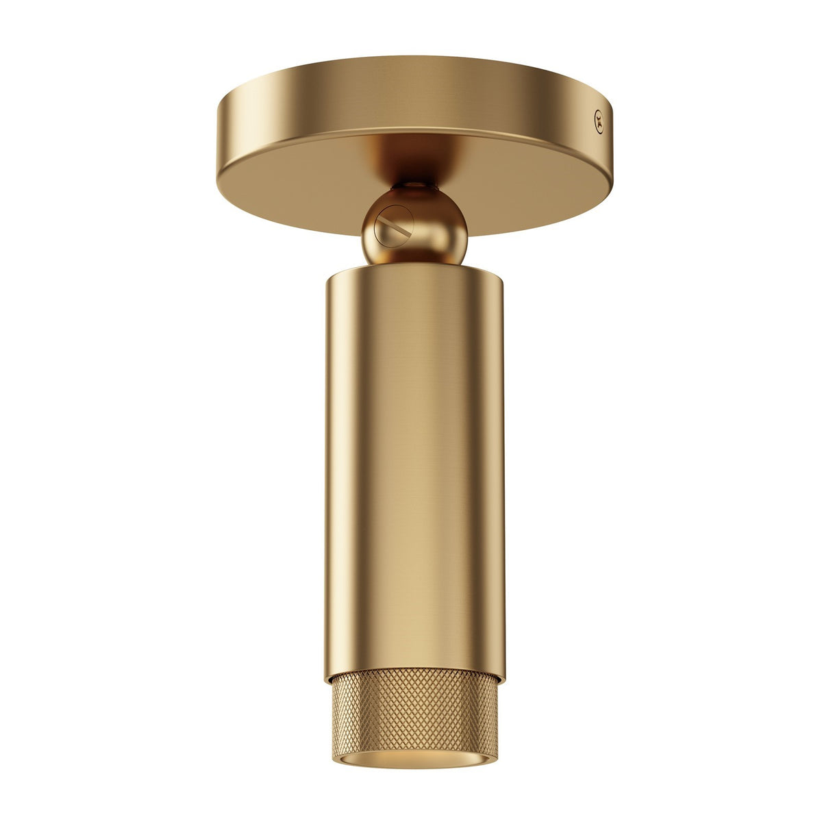 ET2 Lighting Cleo 1 Light Flush Mount, Natural Aged Brass