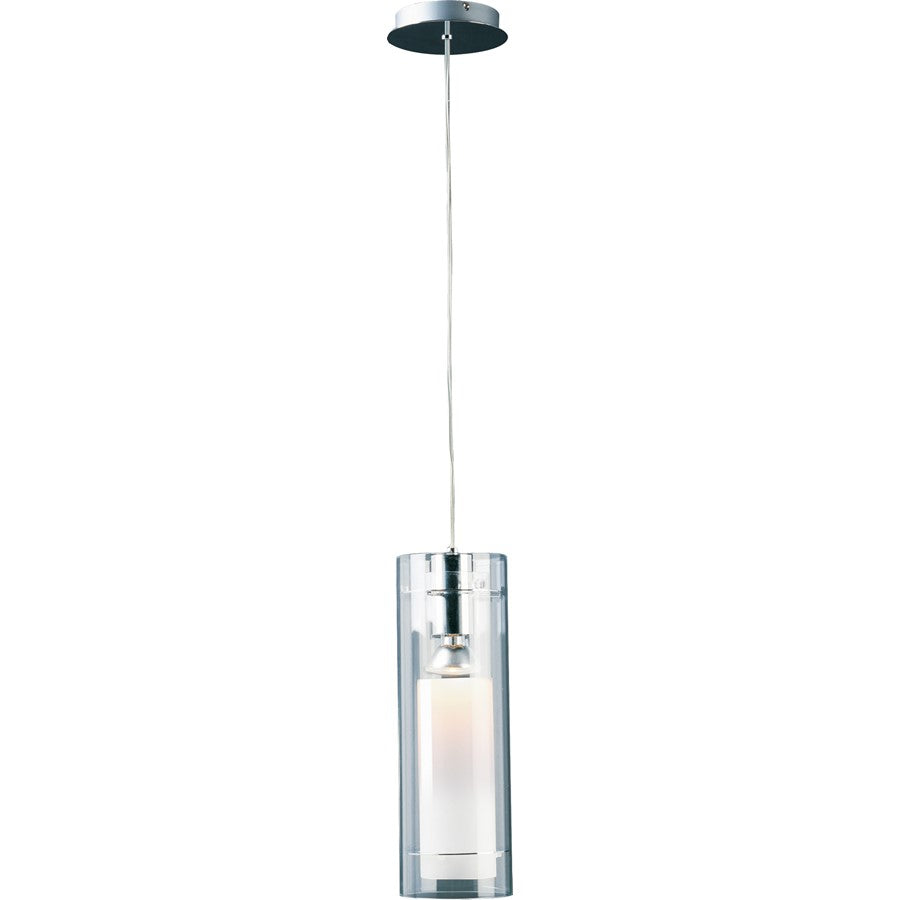 ET2 Lighting Frost 1-Light Pendant in Polished Chrome