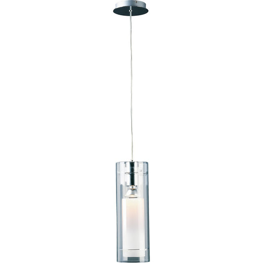 ET2 Lighting Frost 1-Light Pendant in Polished Chrome