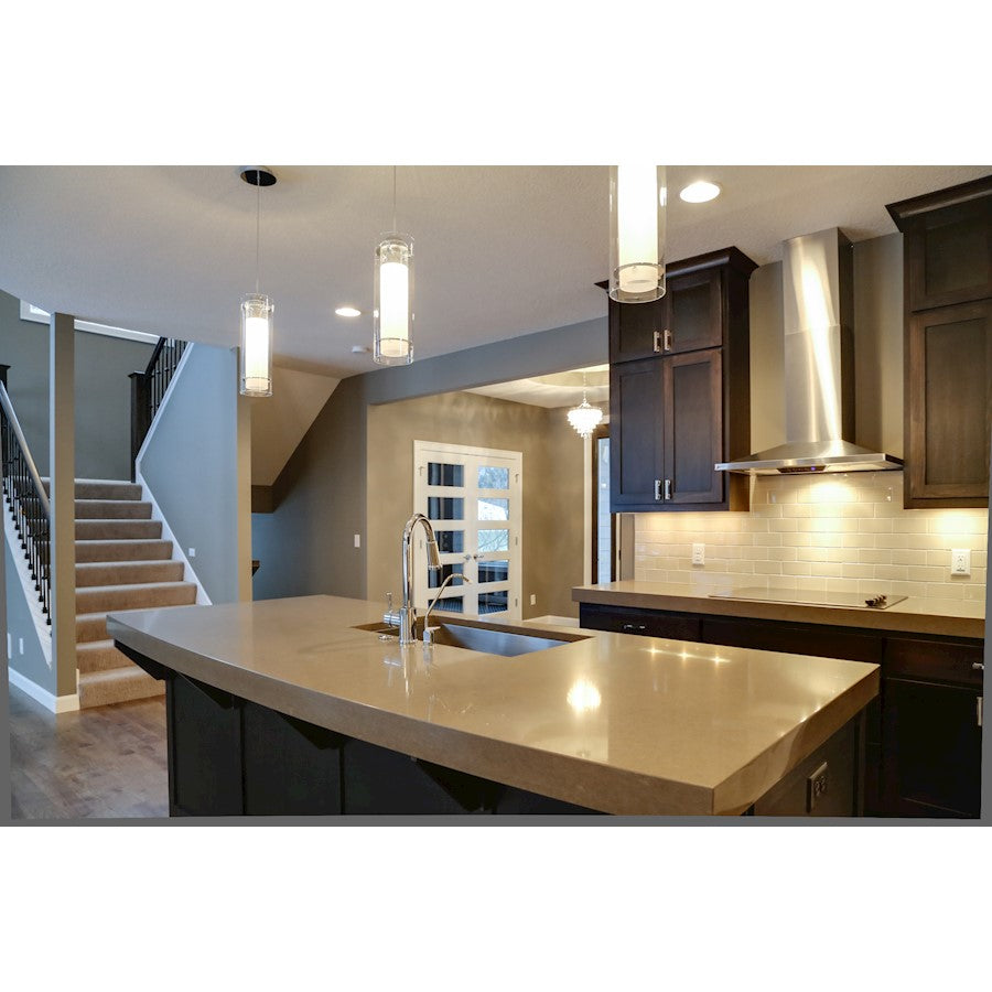 ET2 Lighting Frost 1-Light Pendant in Polished Chrome