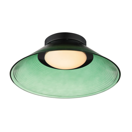 ET2 Lighting Jensen 1 Light 12" Wall Sconce, Black/Green - E22082-04BK