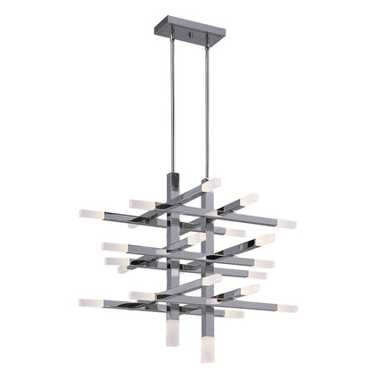 ET2 Lighting Crossroads 26 Light LED Pendant, Polished Chrome