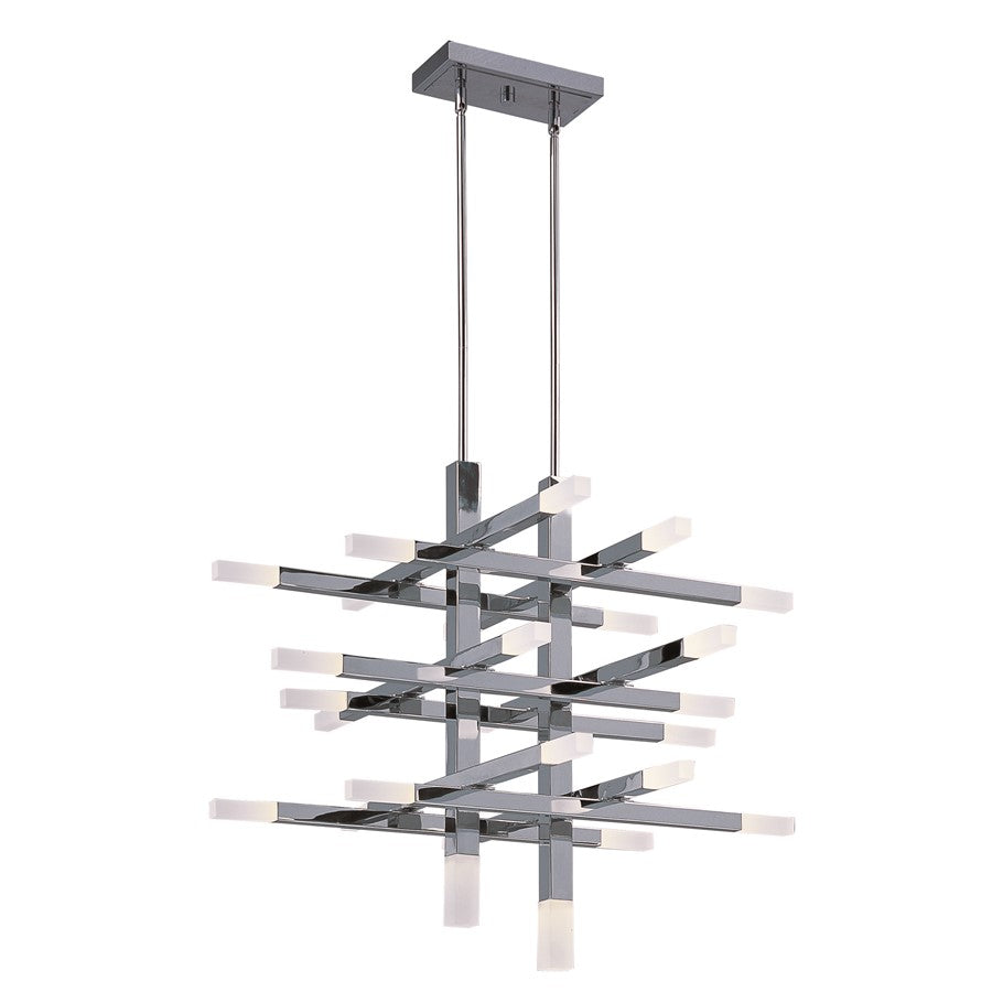 ET2 Lighting Crossroads 26 Light LED Pendant, Polished Chrome