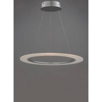 ET2 Lighting 23.75' Saturn II LED 1 Light Pendant, Silver/White