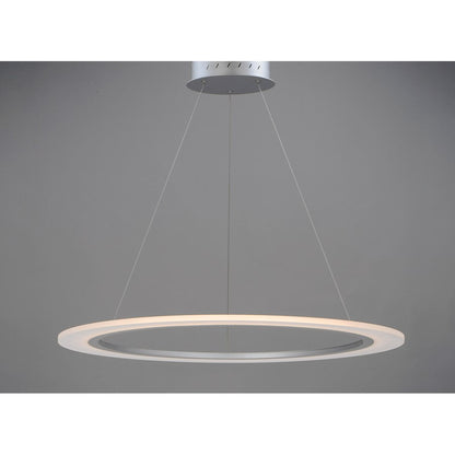 ET2 Lighting 31.5' Saturn II LED 1 Light Pendant, Silver/White