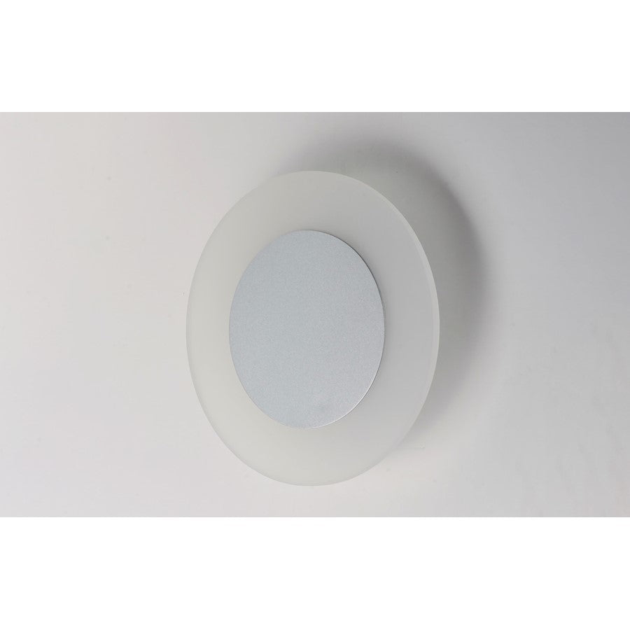 ET2 Lighting Saturn II LED Flush Mount/Wall Sconce, Matte Silver