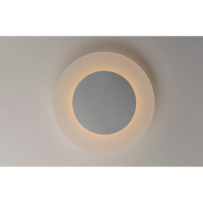ET2 Lighting Saturn II LED Flush Mount/Wall Sconce, Matte Silver