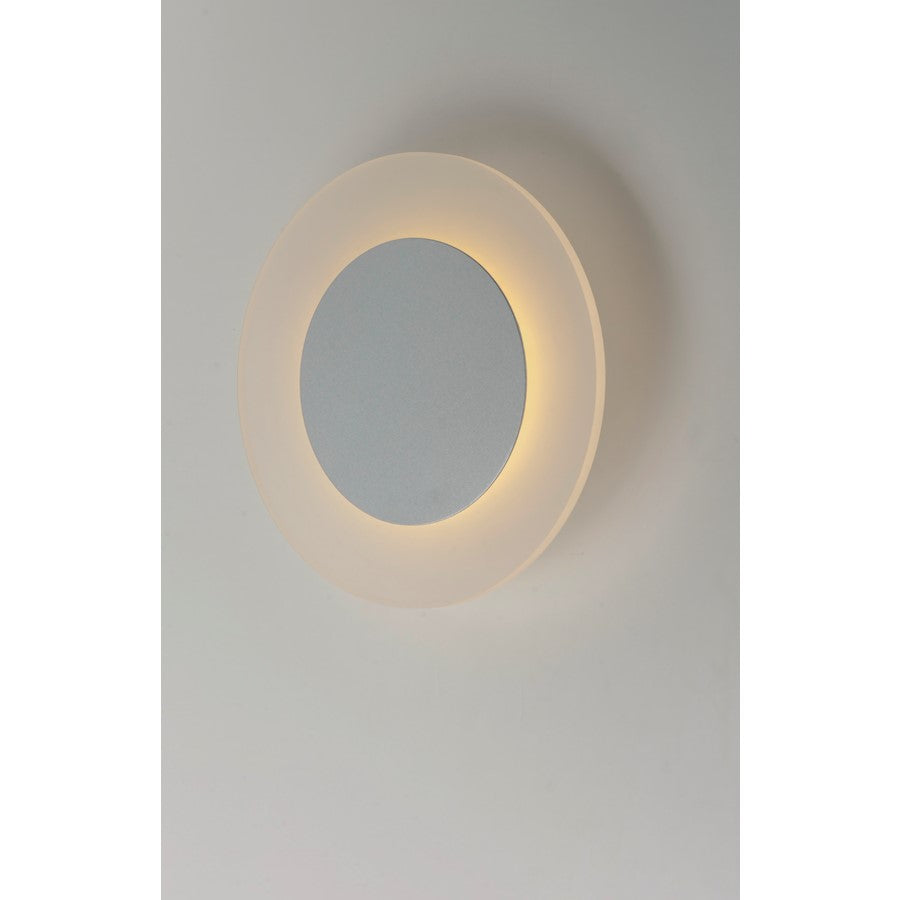 ET2 Lighting Saturn II LED Flush Mount/Wall Sconce, Matte Silver