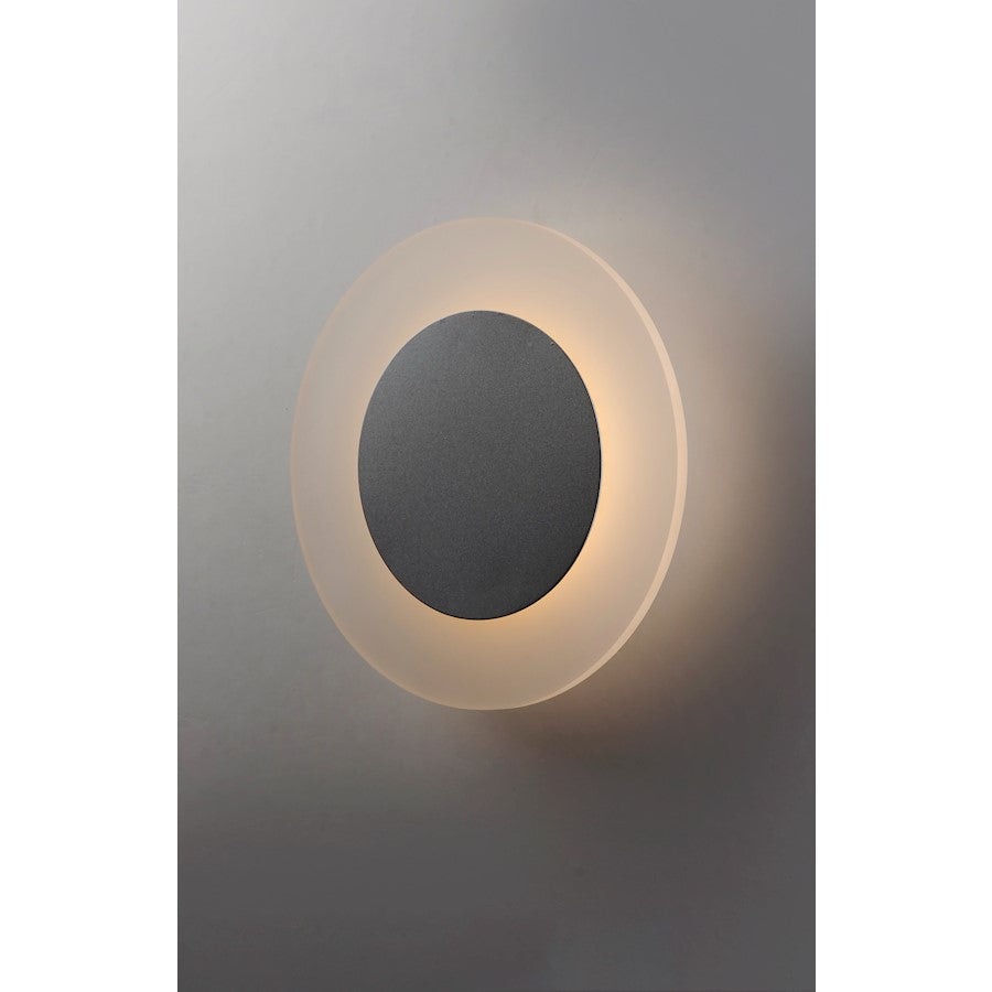 ET2 Lighting Saturn II LED Flush Mount/Wall Sconce, Matte Silver