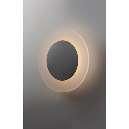 ET2 Lighting Saturn II LED Flush Mount/Wall Sconce, Matte Silver