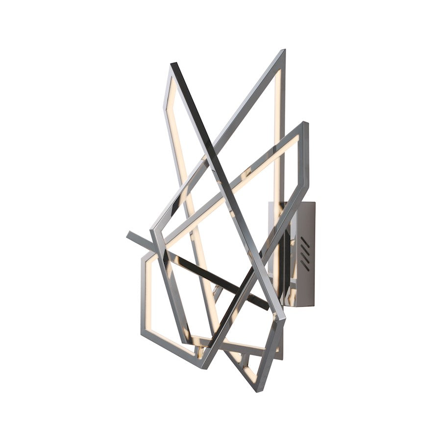 ET2 Lighting Trapezoid Wall Sconce in Polished Chrome