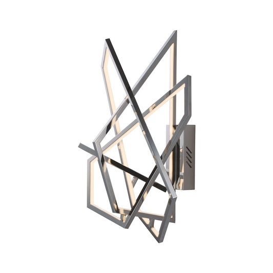 ET2 Lighting Trapezoid Wall Sconce in Polished Chrome