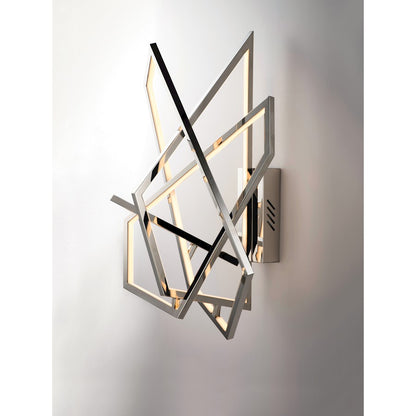 ET2 Lighting Trapezoid Wall Sconce in Polished Chrome