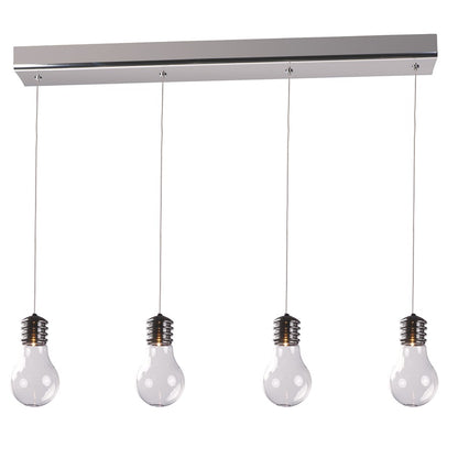 ET2 Lighting Edison 4 Light Pendant, Polished Chrome