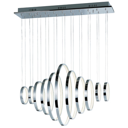 ET2 Hoops LED Pendant, Polished Chrome