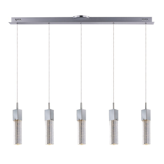 ET2 Lighting Fizz III 5 Light LED Pendant, Polished Chrome