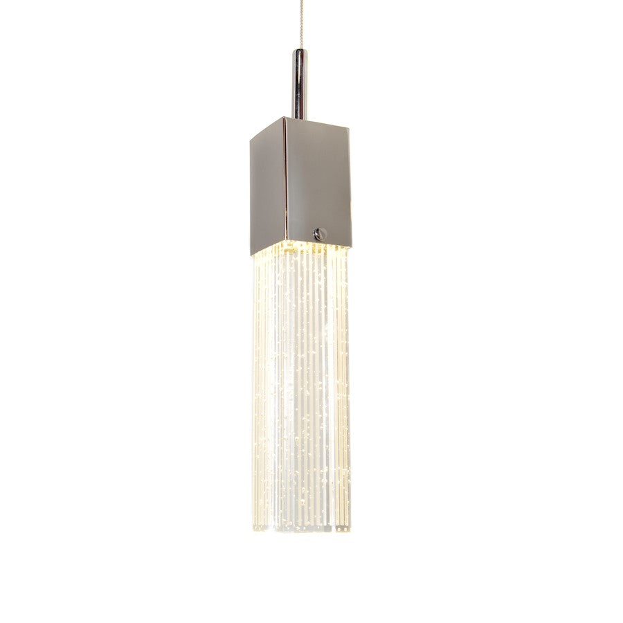 ET2 Lighting Fizz III 5 Light LED Pendant, Polished Chrome