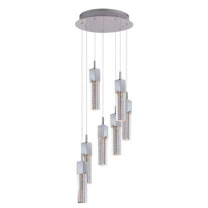 ET2 Lighting Fizz III 7 Light LED Pendant, Polished Chrome