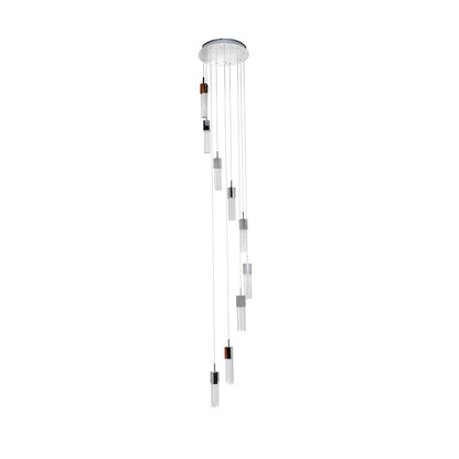 ET2 Lighting Fizz III 9 Light LED Pendant, Polished Chrome