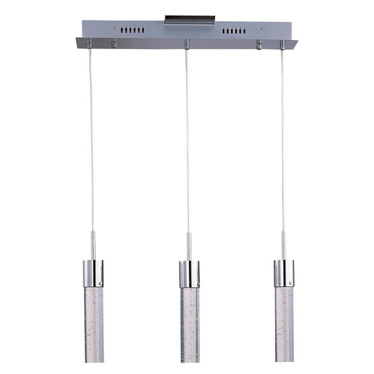 ET2 Lighting Fizz IV 3 Light LED Pendant, Polished Chrome