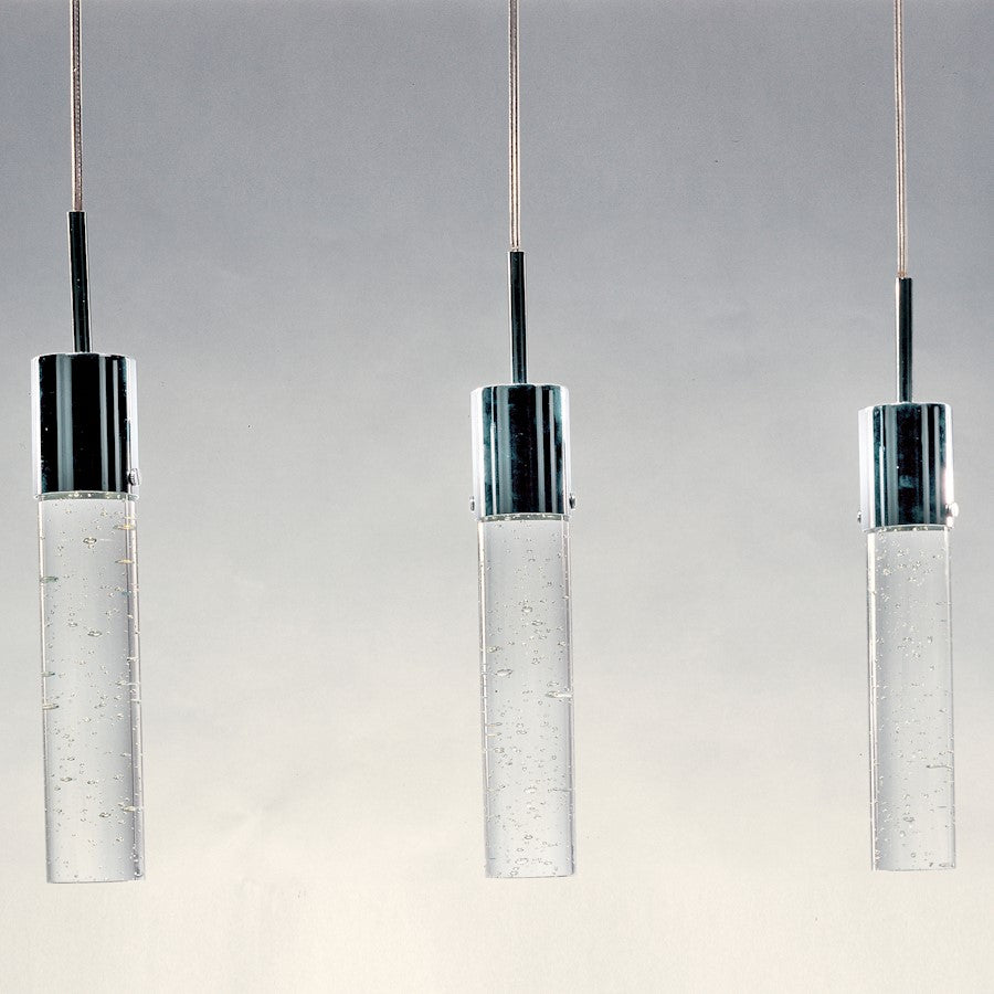 ET2 Lighting Fizz IV 3 Light LED Pendant, Polished Chrome