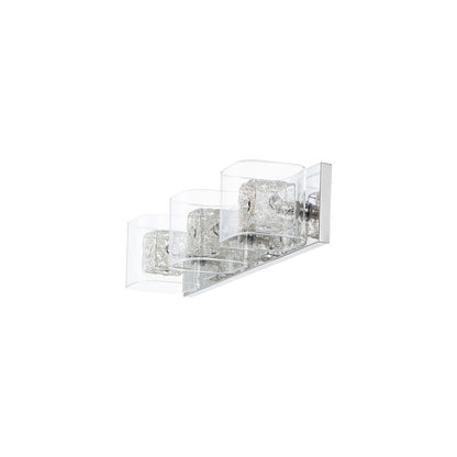 ET2 Gem 3-Light Bath Vanity With SV Shade, Polished Chrome