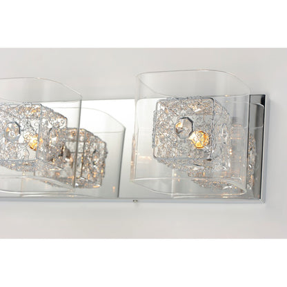 ET2 Gem 4-Light Bath Vanity With PC Shade, Polished Chrome