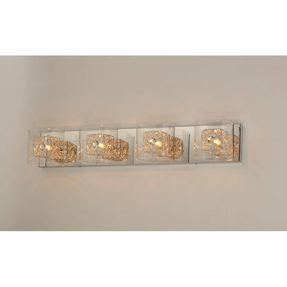 ET2 Gem 4-Light Bath Vanity With PC Shade, Polished Chrome