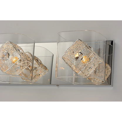 ET2 Gem 4-Light Bath Vanity With SV Shade, Polished Chrome